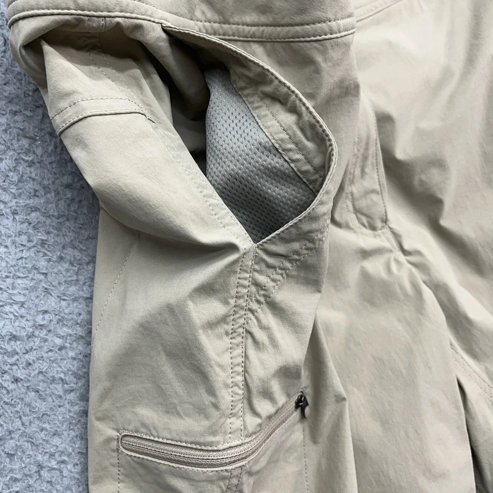 LL Bean Nylon Hiking Pants Women 39x30 Cargo Trail Stretch Water Resistant UPF50